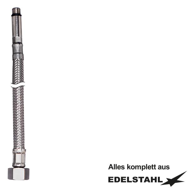 Verbindungsschlauch Ø 12 x 8 mm - L 0,5m (Nippel L 37 mm) M10 x 3/8"
